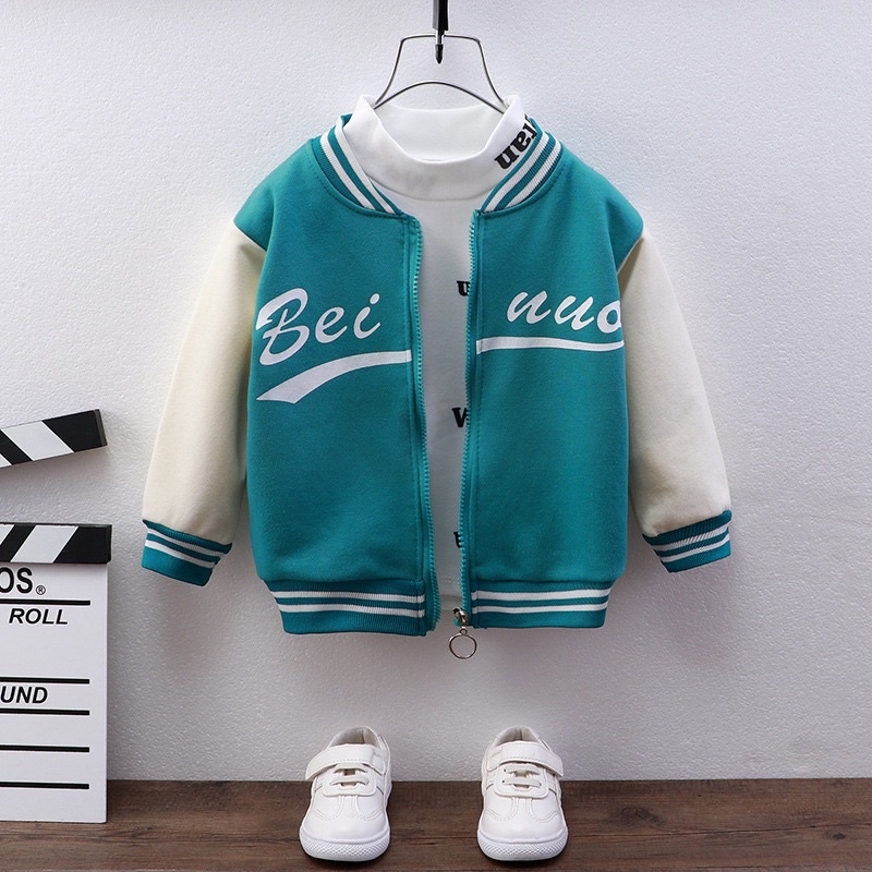 Áo bomber áo khoác nỉ trơn KHÓA KÉO cho bé trai, bé gái hàng Quảng Châu cao cấp