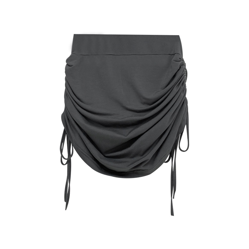 Chân váy IELGY thiết kế dây rút xếp nếp ôm dáng vừa vặn phong cách quyến rũ thời trang dành cho nữ