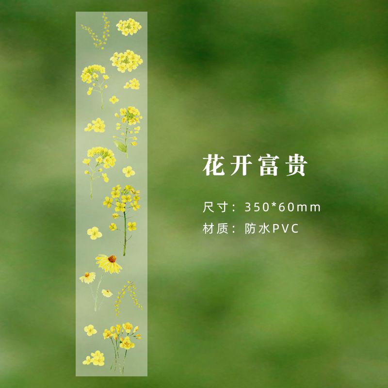 Bảng sticker trong suốt hình hoa lá trang trí, QNshop nguyên liệu handmade