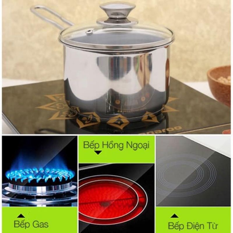 Quánh inox 3 đáy Five star 12/14/16 CM