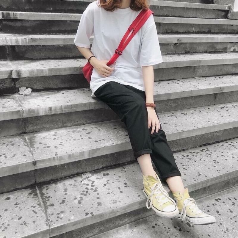40-100kg Quần baggy nữ thời trang co giãn ullzzang unisex