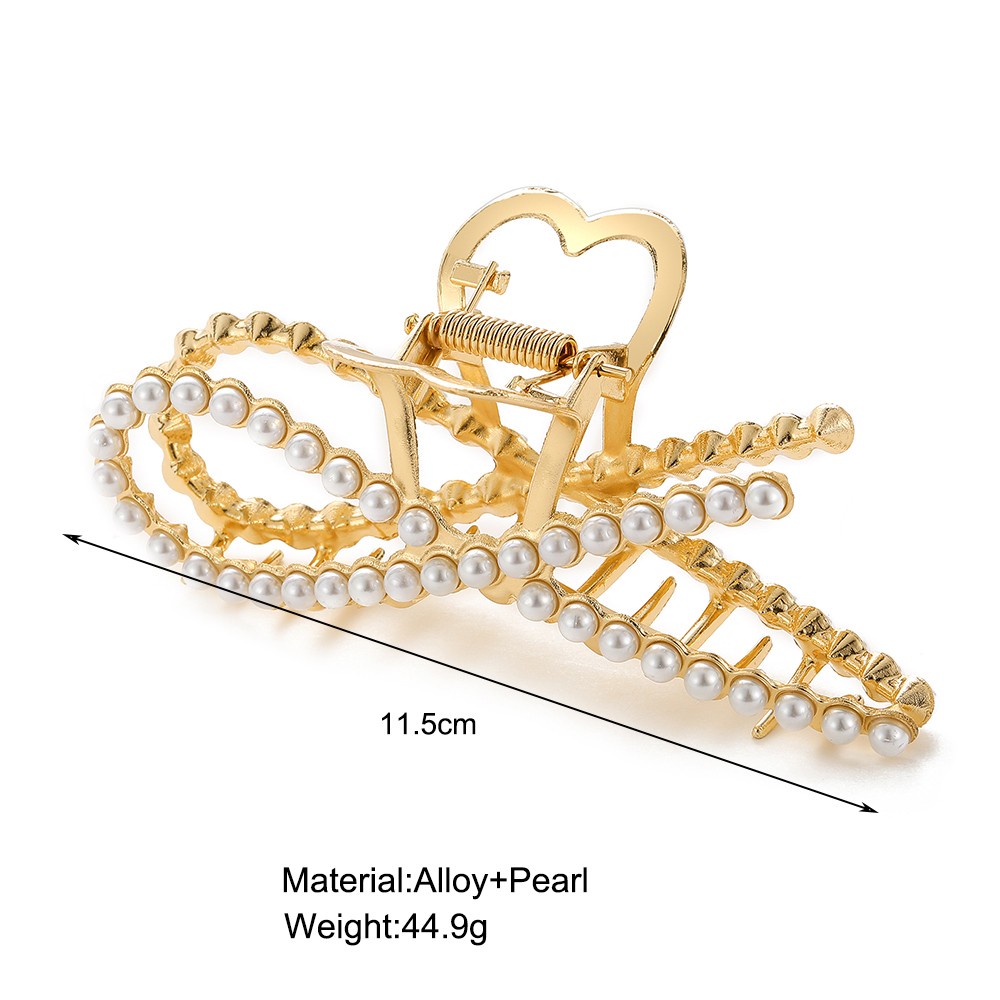 Kẹp tóc đính ngọc trai nhân tạo thời trang cho nữ