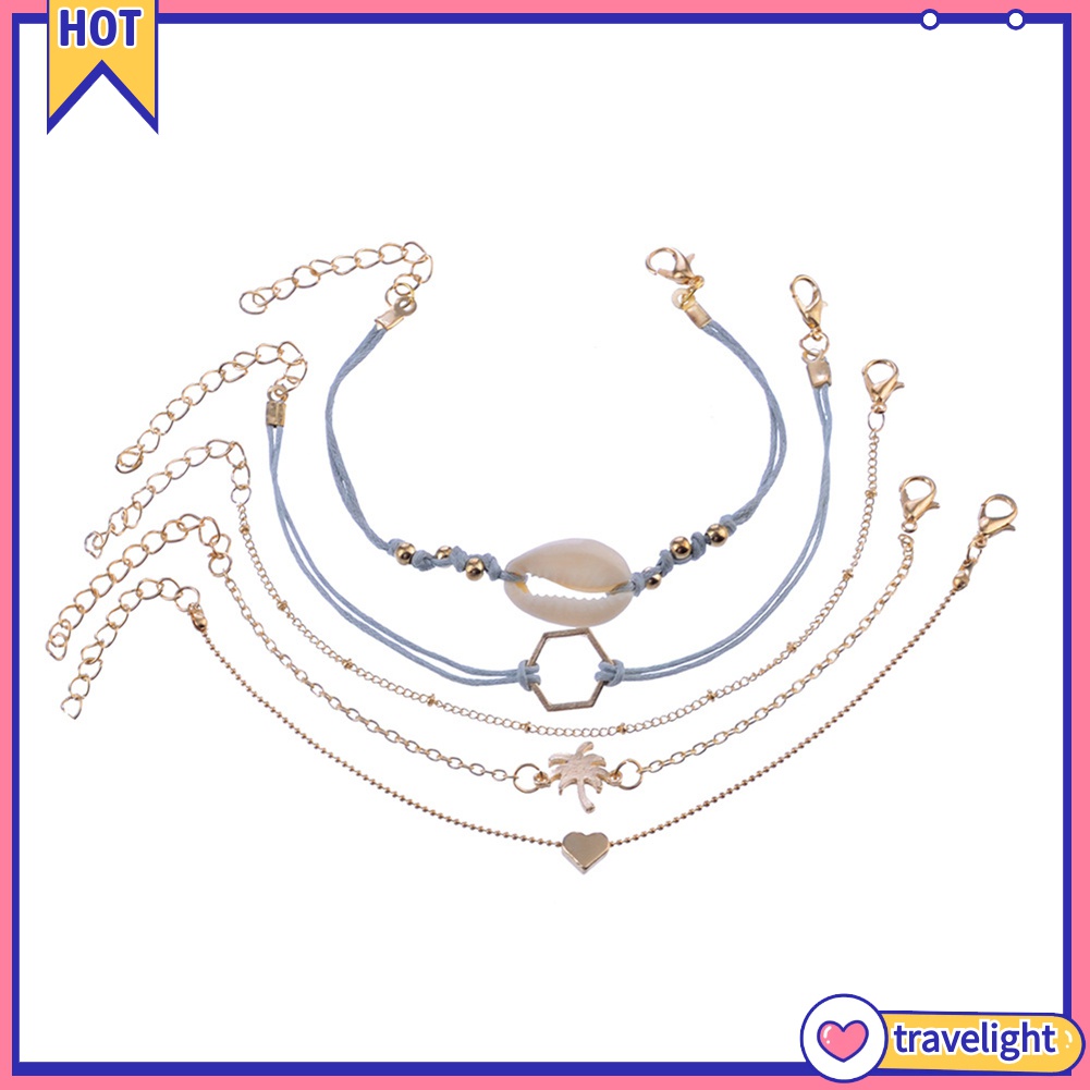(Travelight) Set 5 vòng tay thiết kế đa dạng thời trang cho nữ K2