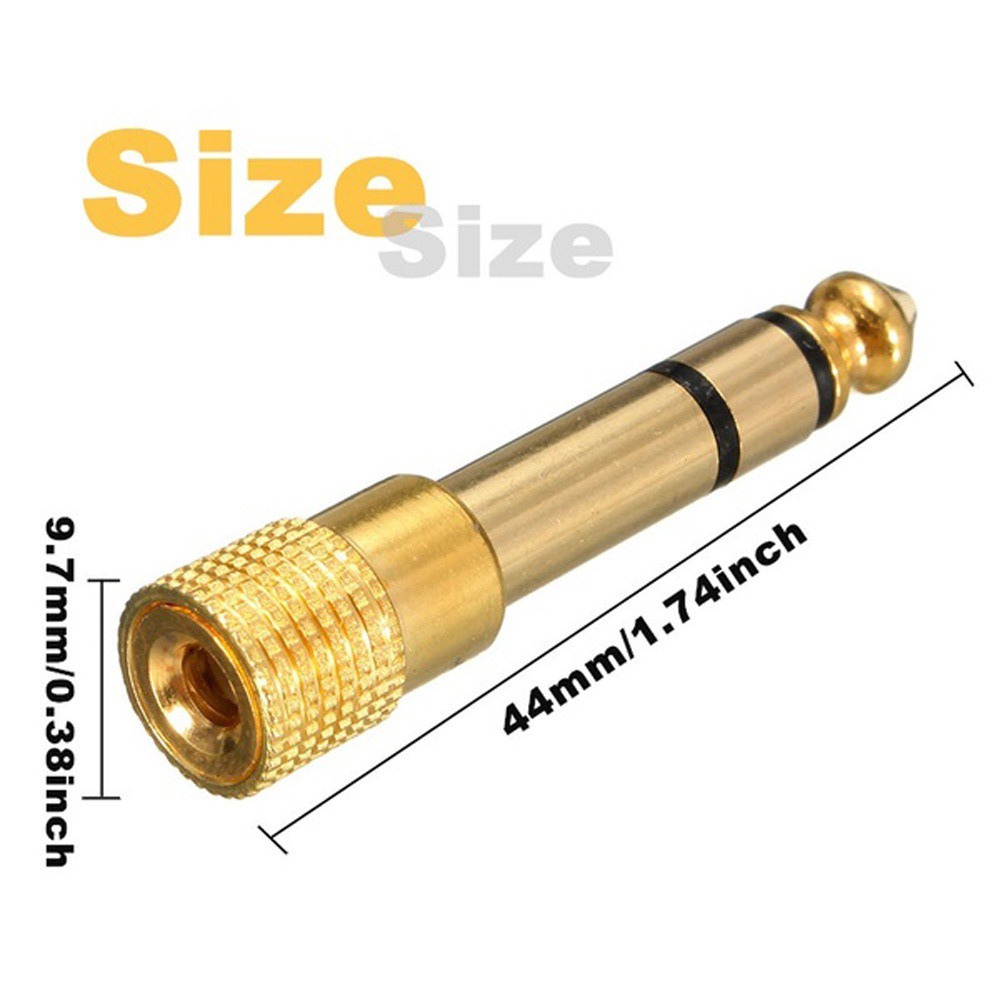 Đầu chuyển đổi âm thanh nổi đầu cắm 6.5mm sang lỗ cắm 3.5mm chuyên dụng dành cho đàn guitar
