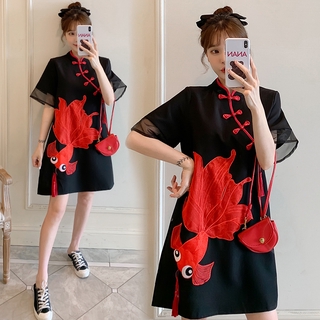 Đầm sườn xám cách tân cho phụ nữ mang thai