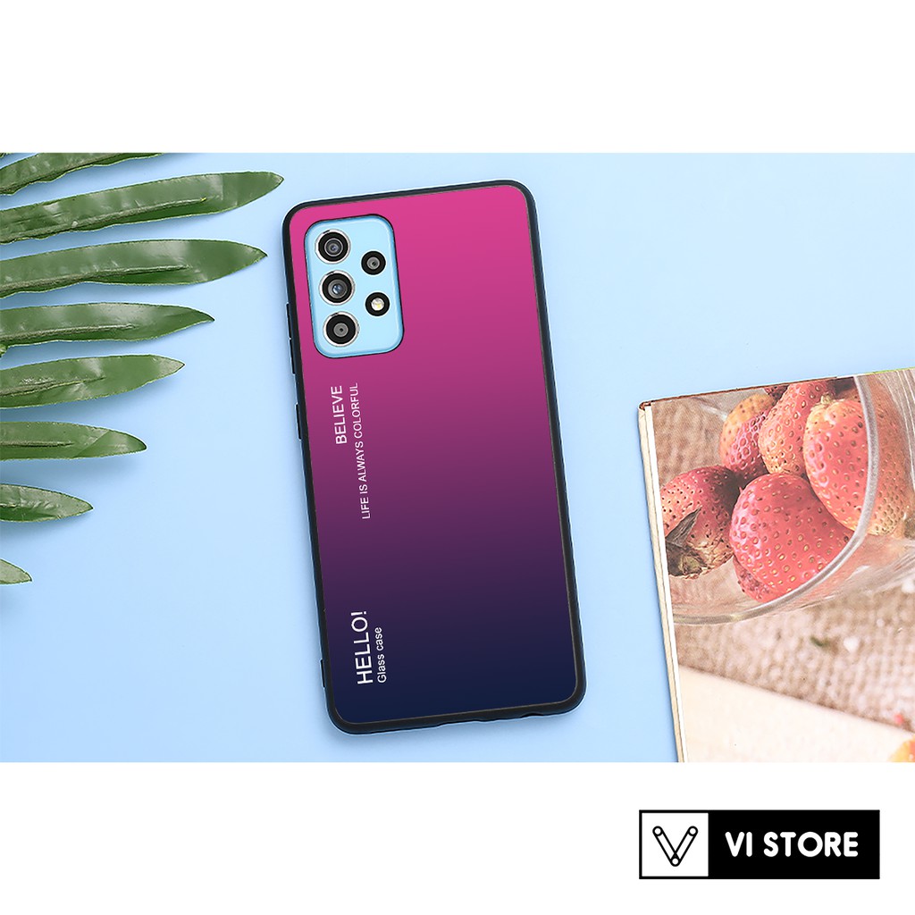 Ốp lưng kính cường lực Samsung Galaxy A32, A52, A52s, A72  - Gradient edition