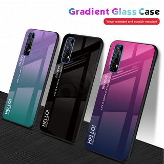 Ốp Lưng Mặt Gương Mỏng Màu Gradient Cho Realme 7
