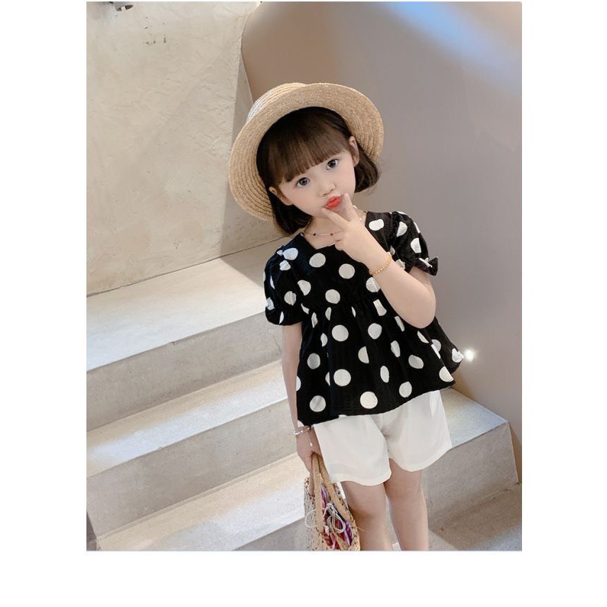 sét chấm bi cho bé gái