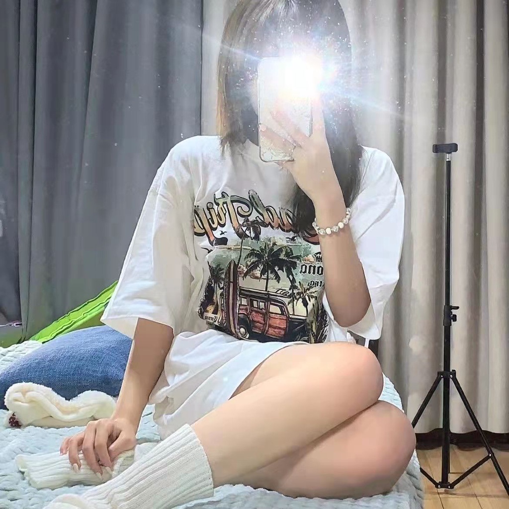 Áo Thun Tay Ngắn Dáng Rộng Thiết Kế Mới Thời Trang Mùa Hè Theo Phong Cách Vintage Dành Cho Nữ