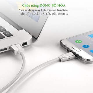 Cáp sạc MicroUSB Ugreen 0.5m US134 10828 (Trắng)