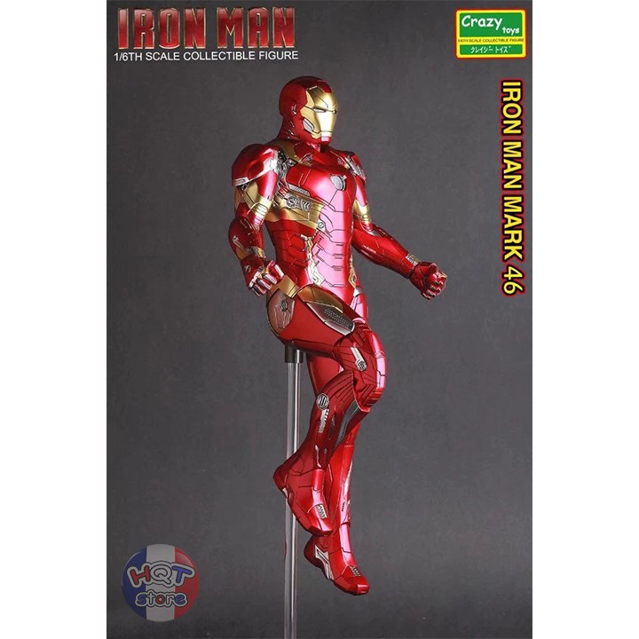 Mô hình iRon Man Mark 46 Civil War Crazy Toys Tỉ Lệ 1/6