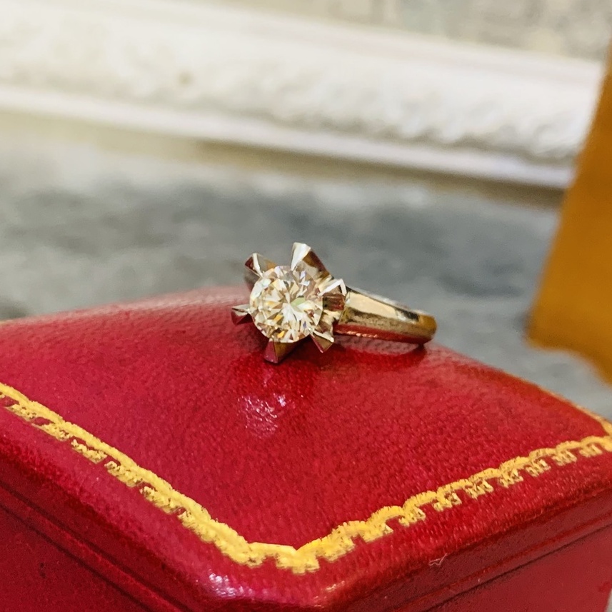 N37. Nhẫn đính đ.á sang trọng thanh lịch| Độc lạ | Vintage Necklace|| Si Nhật | Japan | 2HAND | trang sức nhật bản