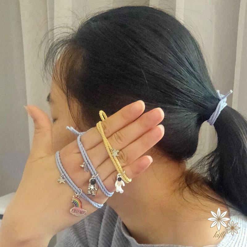 Set 2 Vòng Tay Tình Bạn Màu Cầu Vồng Thời Trang Hàn Quốc