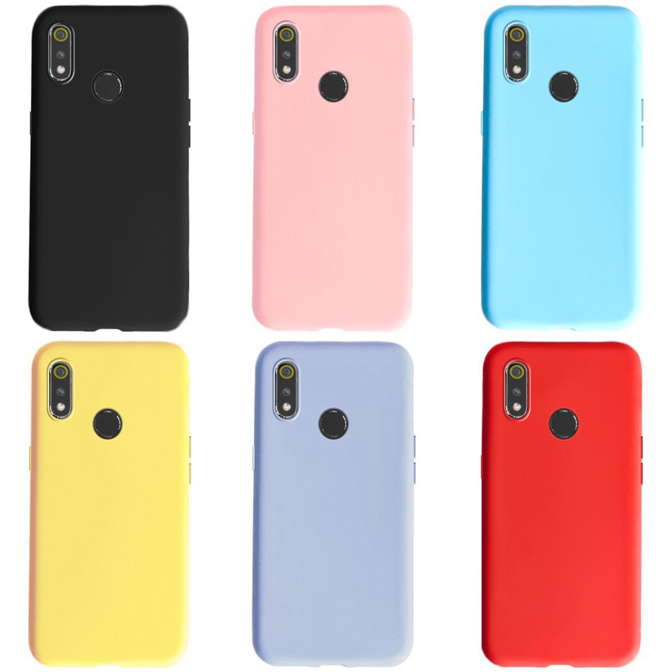 Ốp điện thoại màu trơn thời trang cho Realme3 / Rmx1825 / Realme 3 Pro / Rmx1851