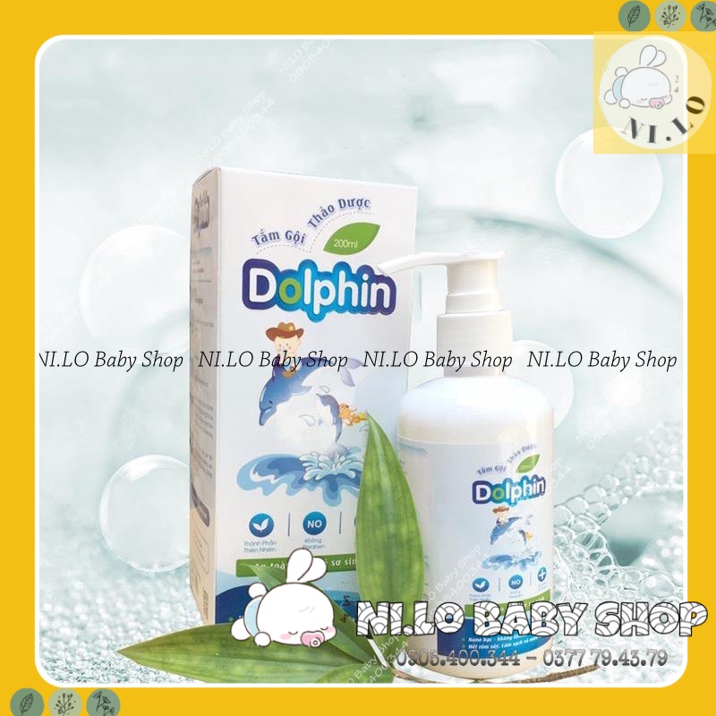 Tắm Gội Thảo dược Cho Bé Dolphin 200ml 0+