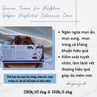 Serum Teana No Problem Super Peptides ngừa mụn ẩn, giảm mụn sưng kiểm soát dầu nhờn