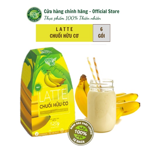 [Mua nhiều giảm giá] Hộp 6 gói Bột Kem Sữa Chuối Latte ONELIFE hòa tan uống liền, thơm ngon, béo bùi