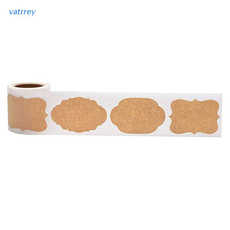 Bộ 300 Nhãn Dán Lọ Thủy Tinh Bằng Giấy Kraft Tự Nhiên Dùng Làm Quà Tặng