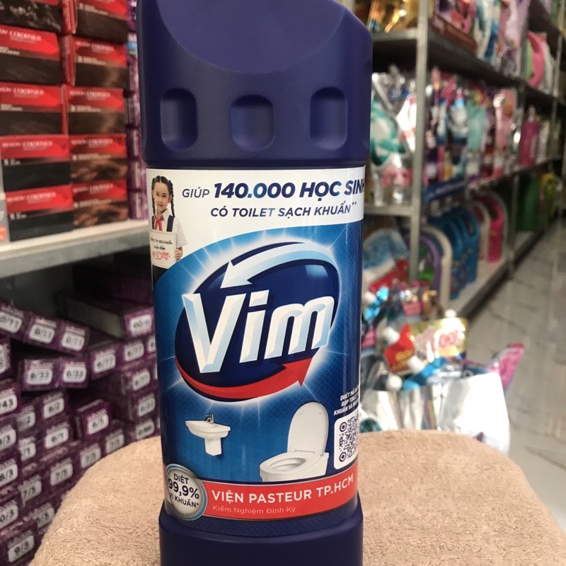 Nước tẩy bồn cầu & nhà tắm VIM diệt khuẩn 880ml