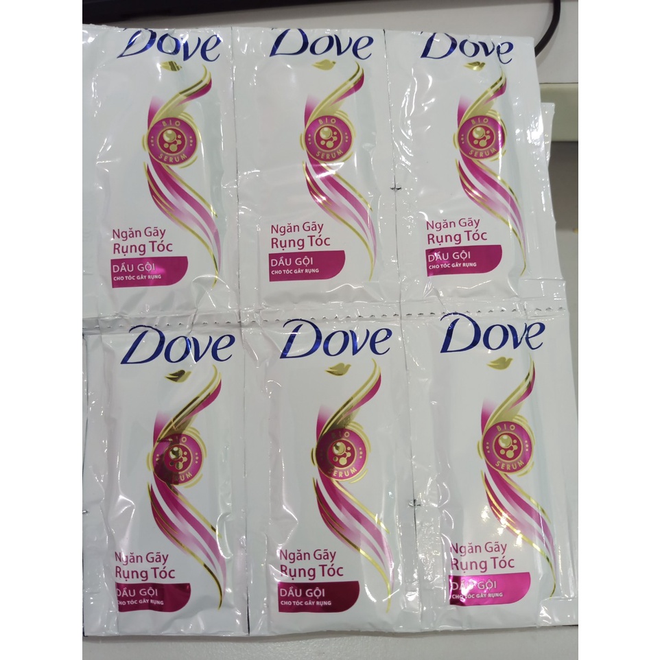 Dây 12 gói Dầu Gội Dove Ngăn Gãy Rụng Tóc Tinh chất thiên nhiên 6g -68343880