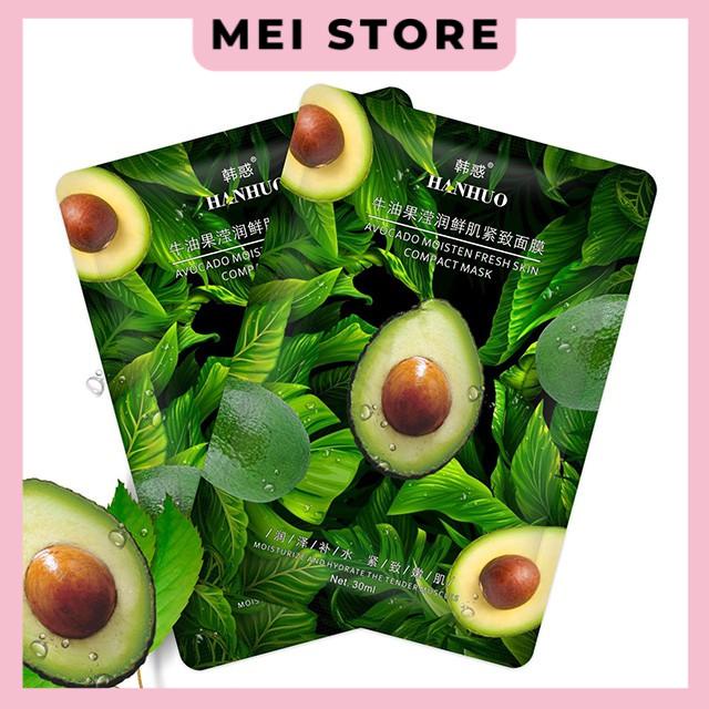 Mặt Nạ Trái Cây HANHUO 6 Vị Dưỡng Ẩm Làm Trắng Bơ, Dâu, Xoài, Táo, Dừa, Cam Axit Hyaluronic