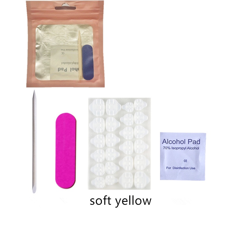 Bộ Dụng Cụ Làm Móng Tay Giả Bốn Món Bằng Cotton Gel Cồn Hai Mặt Màu Cam Cá Nhân
