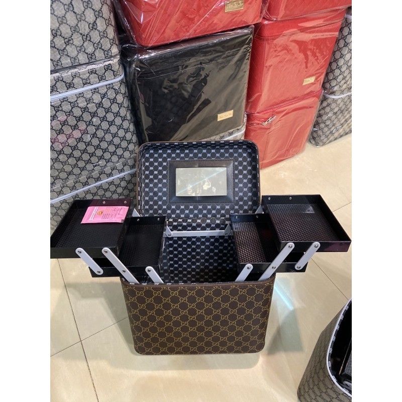 Cốp 5 ngăn hoạ tiết DG đựng đồ phun xăm nail mi spa