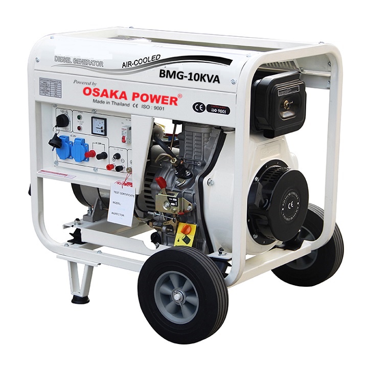 [HÀNG CHÍNH HÃNG] Máy Phát Điện Chạy Dầu Osaka Power 10KVA-1pha