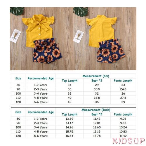 Bộ Quần Áo Gồm 2 Món Áo Thun+Quần Short Dành Cho Trẻ Em Gái Từ 1-6 Tuổi