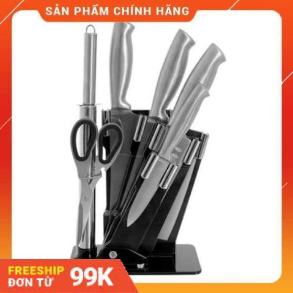 [Giảm 50%]  Bộ dao inox 6 món Nhật - 5 cái kèm Giá để