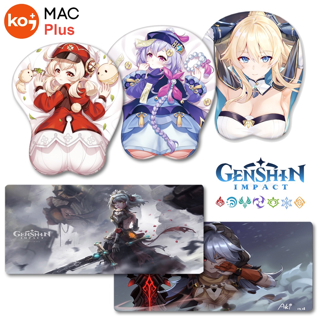 Tấm Lót Chuột Cỡ Lớn KOJMAC Anime 3D Có Đệm Silicon Game GENSHIN IMPACT