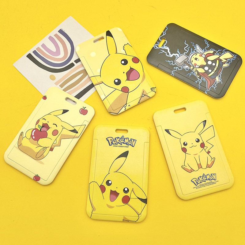 Dây đeo thẻ ID bằng silicon họa tiết Pikachu dễ thương
