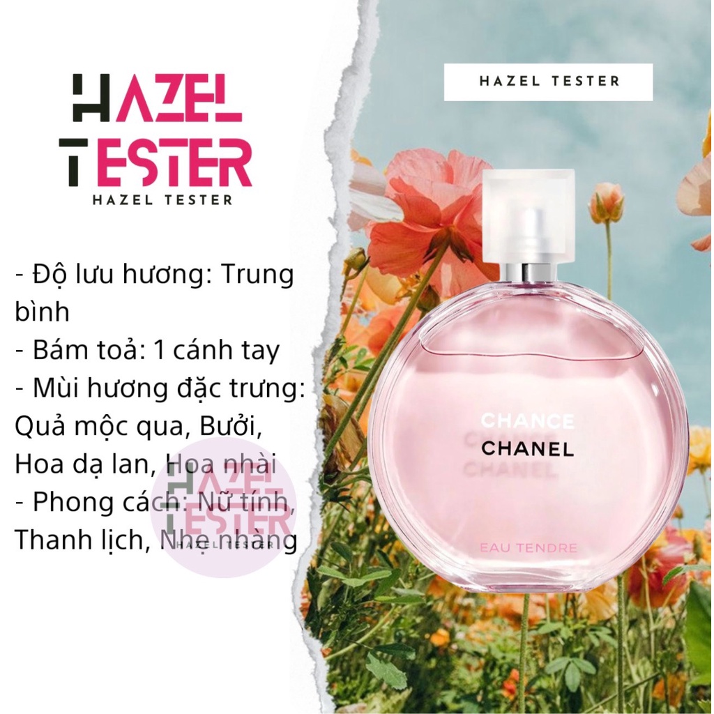 ✨ Nước Hoa 𝐂.𝐇.𝐀𝐍𝐄𝐋 Chance Tender EDT [ʜᴀᴢᴇʟ ᴛᴇsᴛᴇʀ]