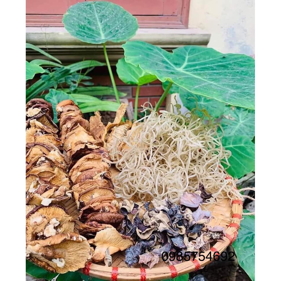 Nấm hương rừng Tây Bắc loại 1 xiên que phơi khô tự nhiên thơm ngon