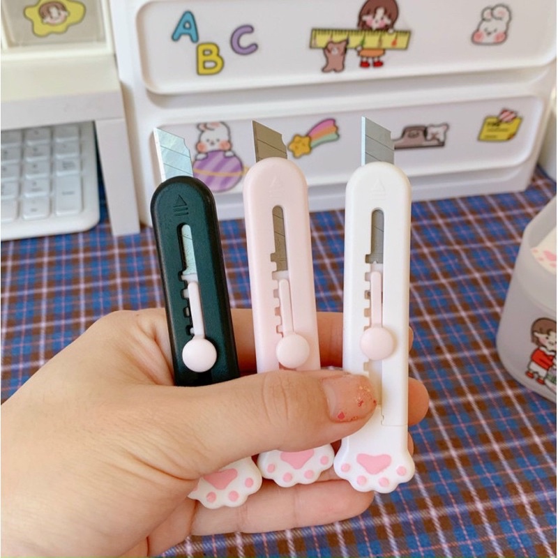 Dao rọc giấy mini cute Cắt Giấy Văn Phòng Phẩm Chuyên Dụng Nhỏ Gọn An Toàn