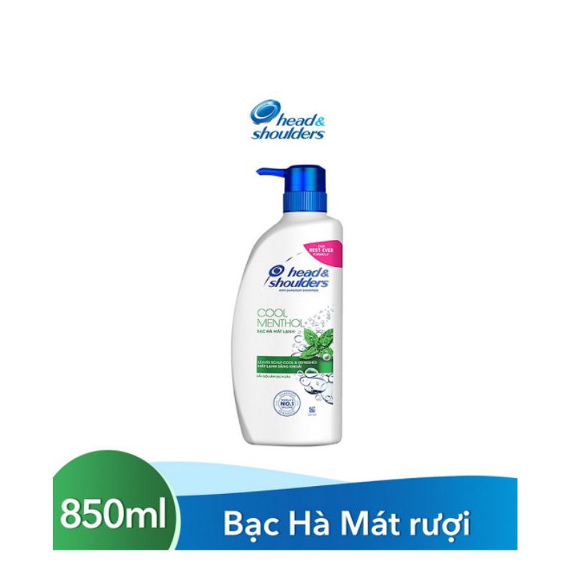 Dầu gội Head and Shoulder Bạc hà mát lạnh chai 850ml