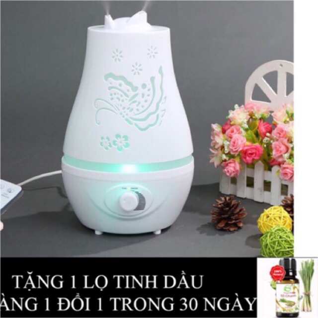 (Tặng 1 tinh dầu 10ml) Máy phun xương tạo ẩm khuếch tán tinh dầu cho phòng lớn 2500ml