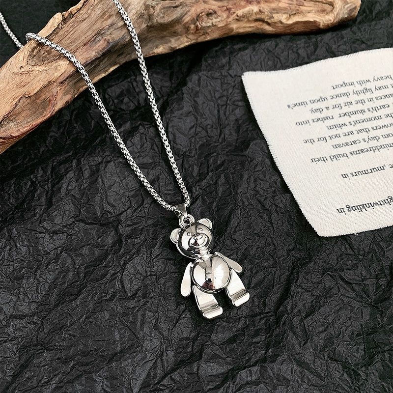 Vòng cổ mặt hình gấu teddy phong cách Nhật Bản trẻ trung sành điệu cho nữ