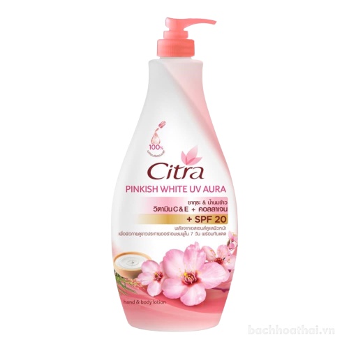 Sữa dưỡng thể trắŉg da chốnǥ nắng toàn thân Citra Pinkish Glow UV Aura Thái Lan