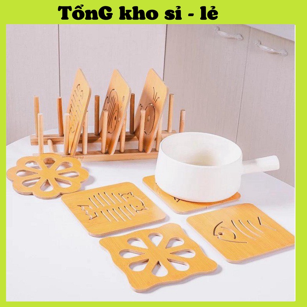 MIẾNG LÓT NỒI BÁT ĐĨA BẰNG GỖ SANG CHẢNH 14,5CM 88036 tổng kho sỉ vp88