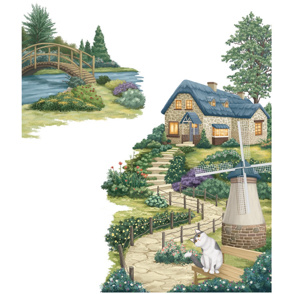 Decal dán tường trang trí phòng ngủ, phòng khách không thấm nước mẫu C67