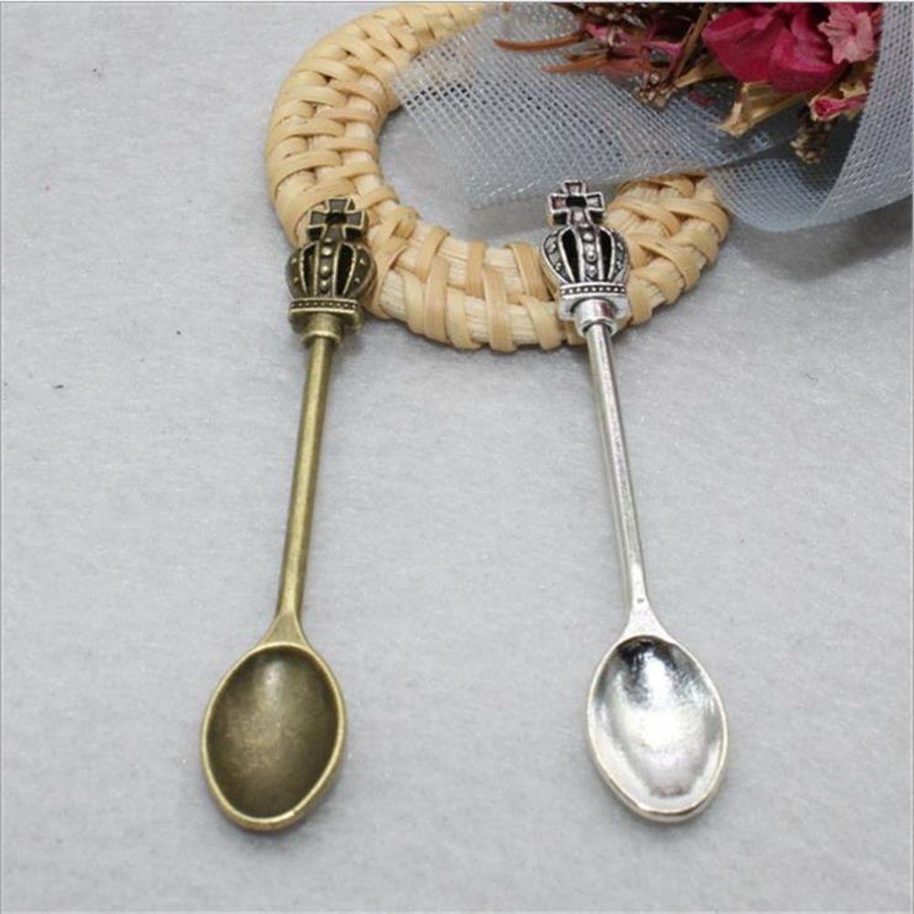 Mặt Dây Chuyền Bằng Hợp Kim Hình Muỗng Và Vương Miện Dễ Lau Chùi DIY