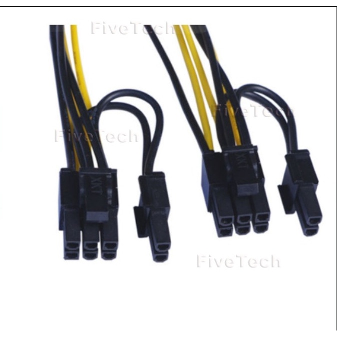 Cáp Chia Nguồn Vga Pci-E 6-pin Sang 2x 8-pin/ 6 Pin ra 2 Đầu 8 Pin/ 6 Pin ra 2 X 8 Pin