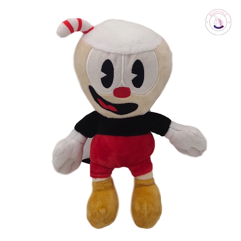 Mugman Plush Doll Cuphead Cartoon Figure Toy 25cm Game Themed Stuffed Doll Animated Decor Gift for Kids Fans