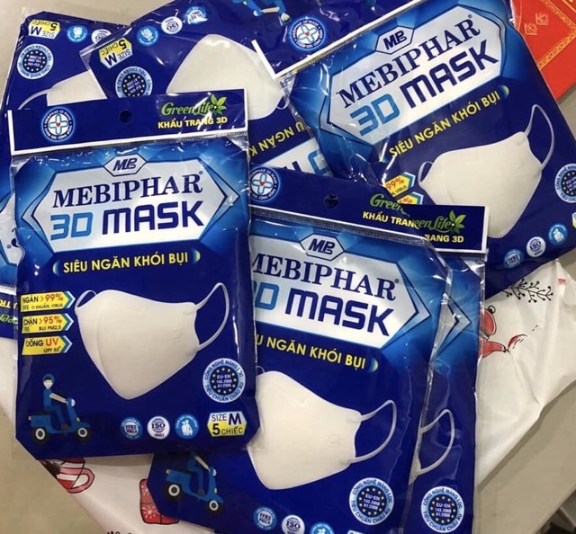 Khẩu trang 3D Mask Mebiphar size M (set 5c người lớn) | BigBuy360 - bigbuy360.vn