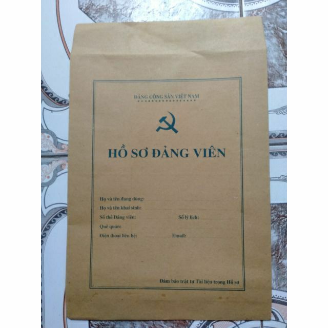 Combo vỏ hồ sơ đảng viên