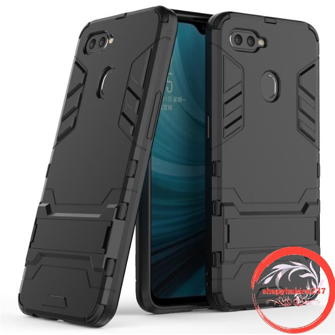 Ốp Lưng Oppo A5s , A7 Ốp Chống Sốc Ironman Kèm Giá Đỡ Cao Cấp