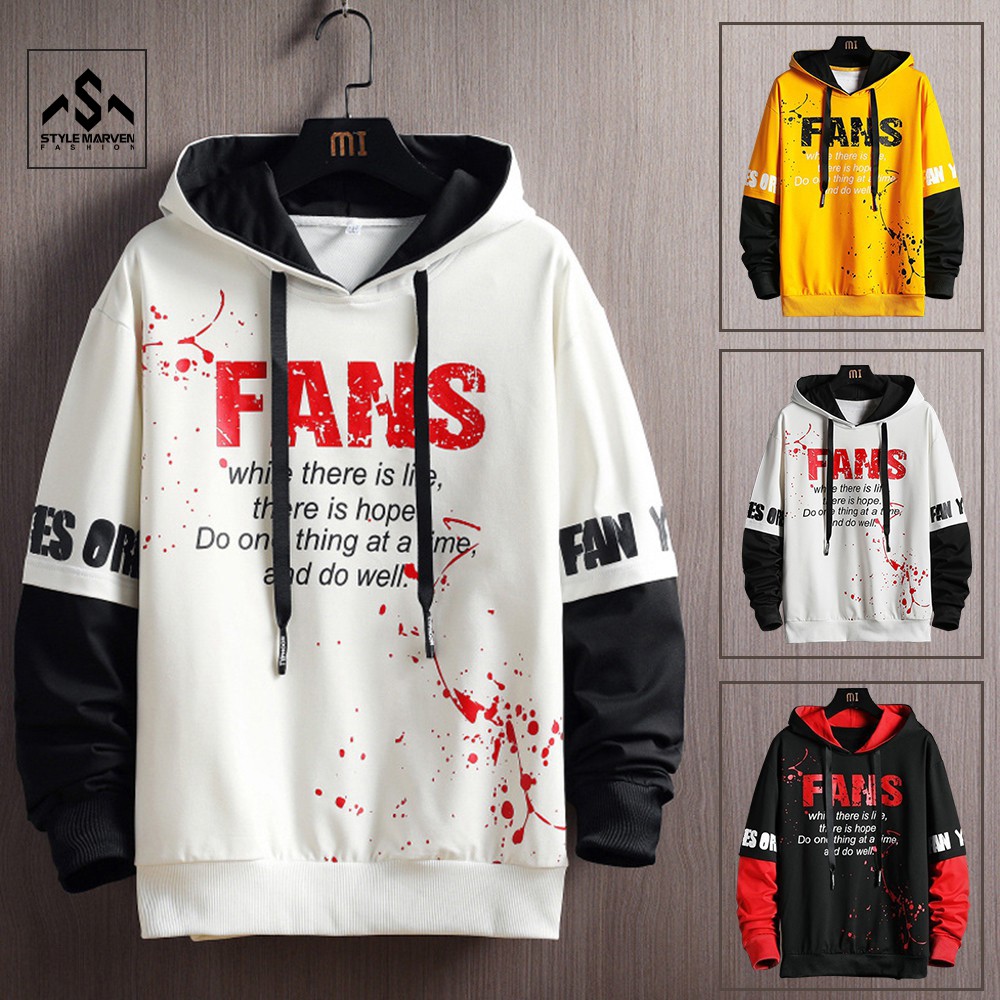 Áo nỉ hoodie nam nữ STYLE MARVEN in chữ Fans kiểu dáng năng động hiphop - AO TOP NAM 90000175