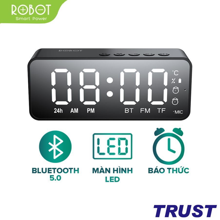 Loa Bluetooth 5.0 màn hình LED kiêm đồng hồ báo thức và kính tráng gương công suất lớn hỗ trợ thẻ nhớ thumbnail