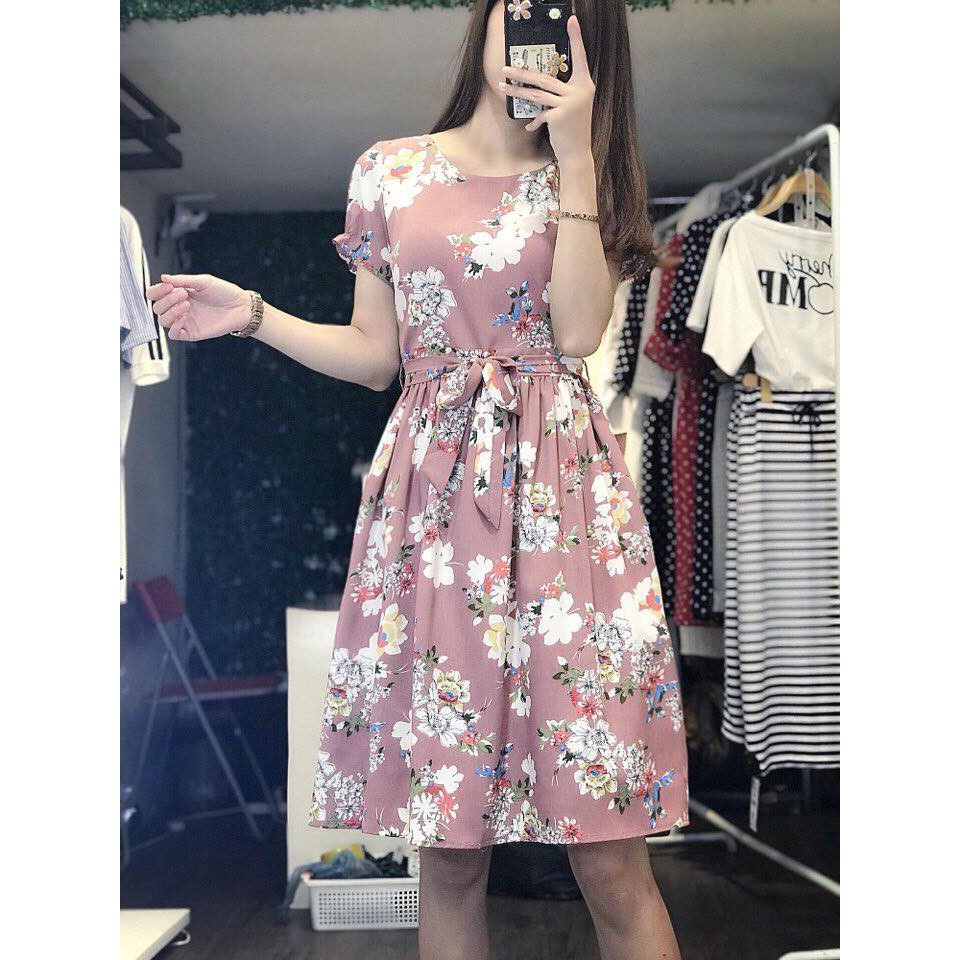 Váy hoa tím nhạt